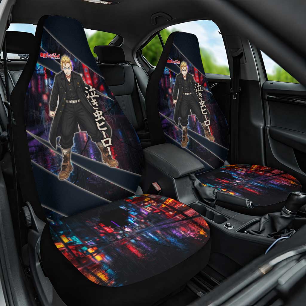 Hanagaki Takemichi Naoto Car Seat Cover Neon Time-Travel Urban Art Style
