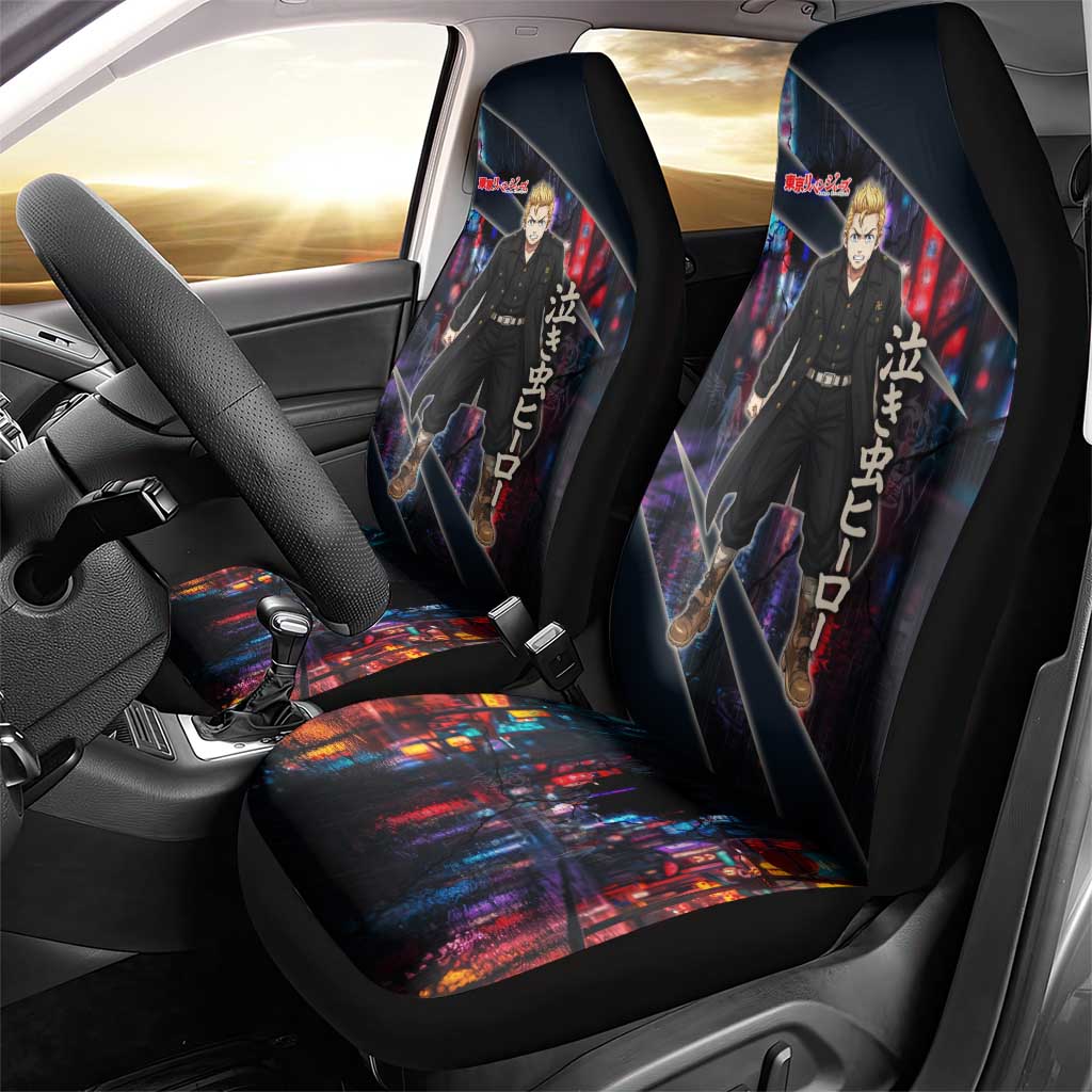Hanagaki Takemichi Naoto Car Seat Cover Neon Time-Travel Urban Art Style