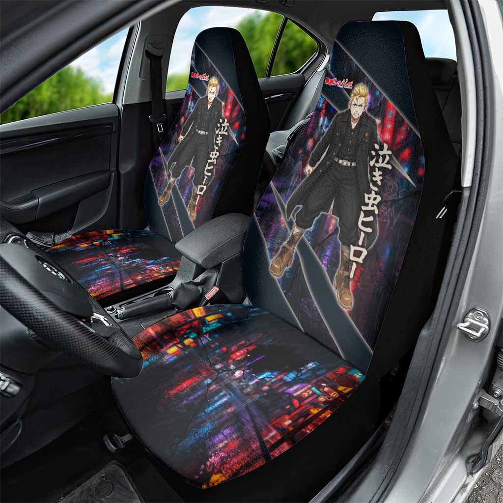 Hanagaki Takemichi Naoto Car Seat Cover Neon Time-Travel Urban Art Style