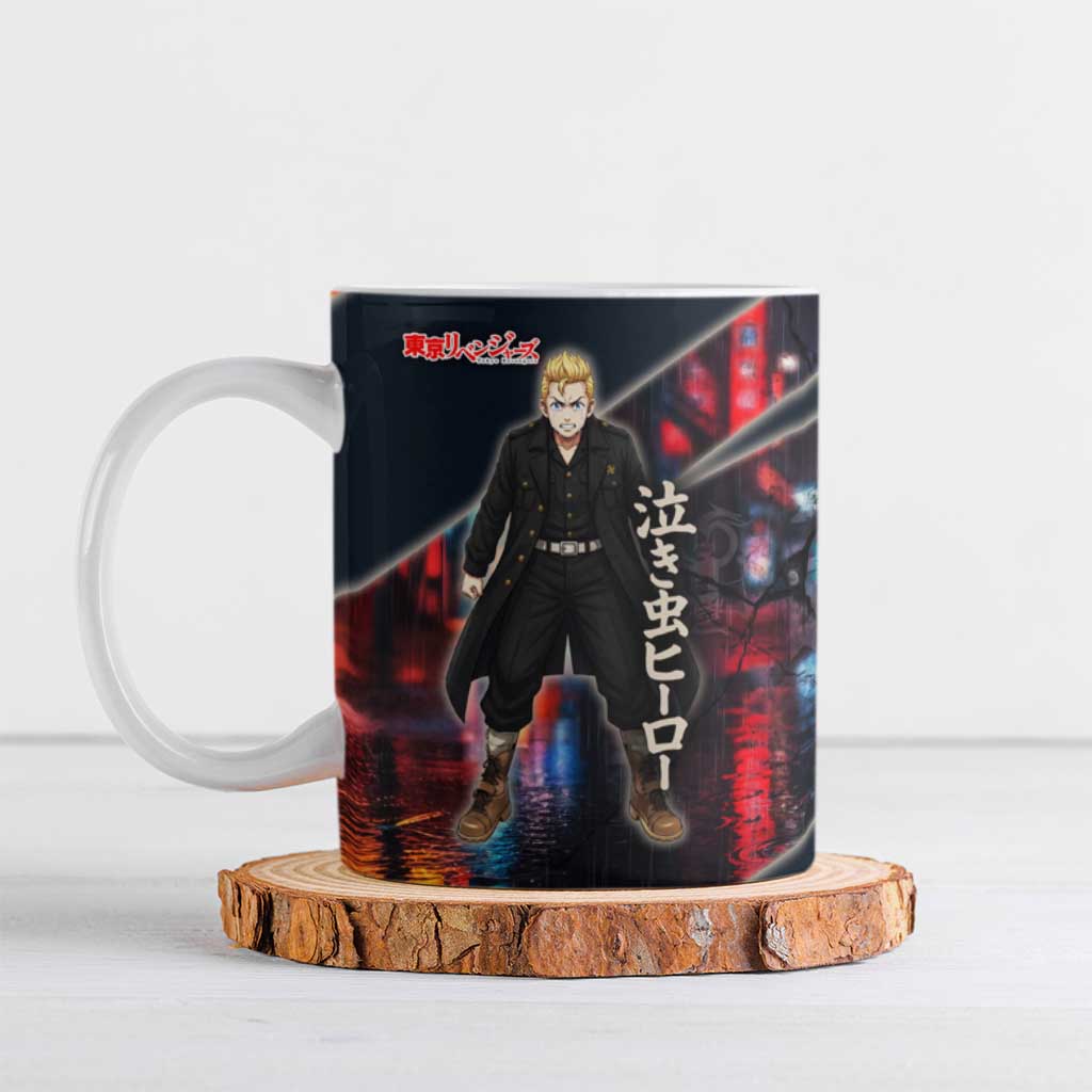 Hanagaki Takemichi Naoto Ceramic Mug Neon Time-Travel Urban Art Style
