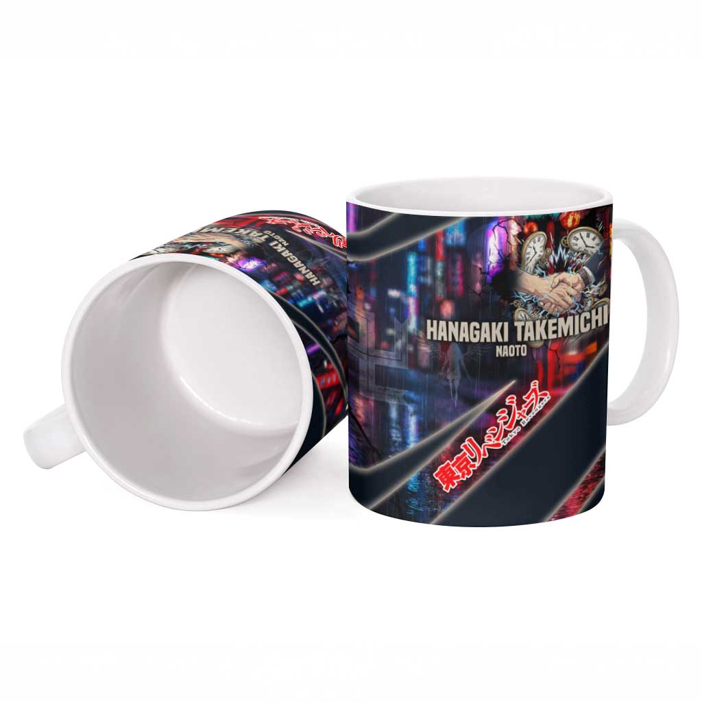 Hanagaki Takemichi Naoto Ceramic Mug Neon Time-Travel Urban Art Style