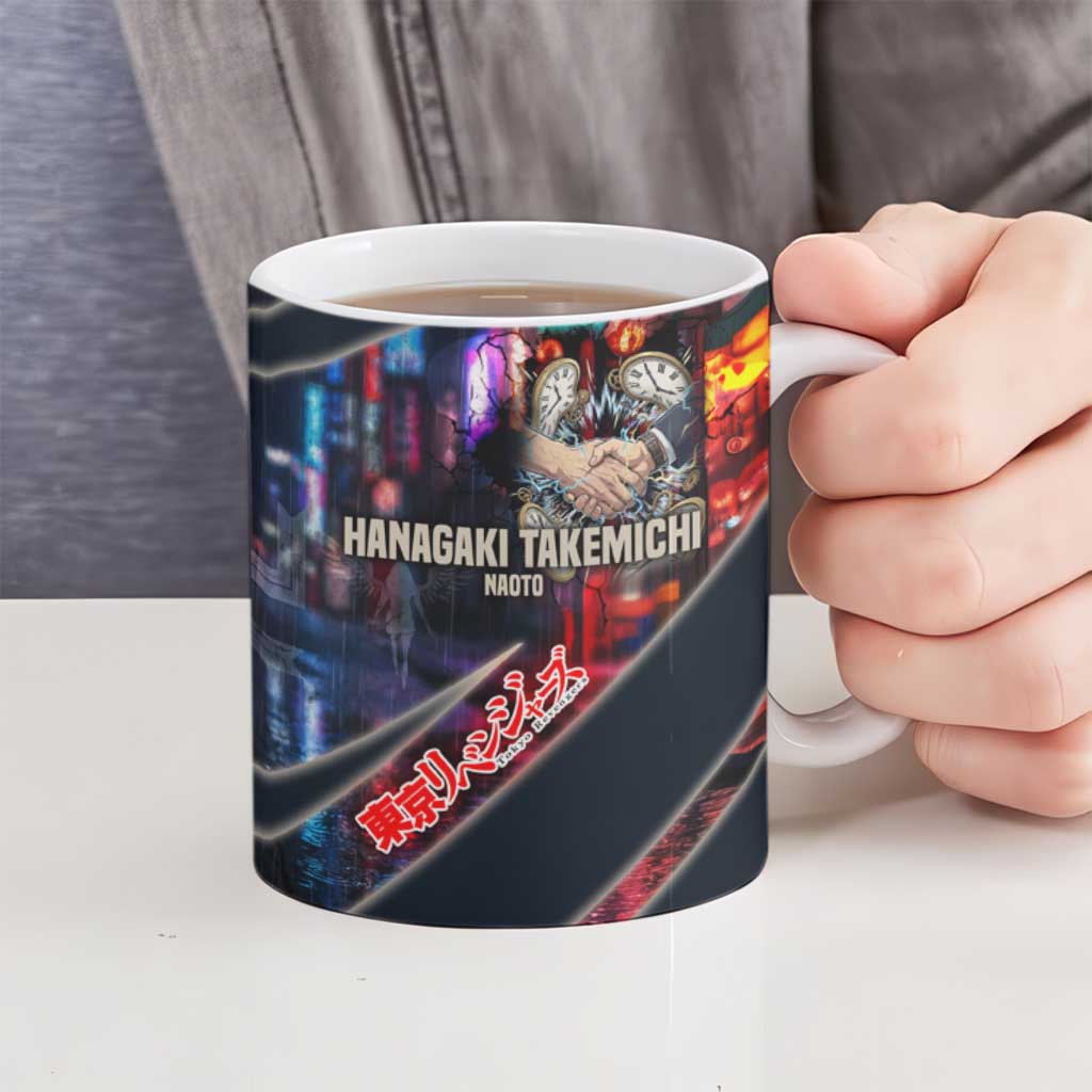 Hanagaki Takemichi Naoto Ceramic Mug Neon Time-Travel Urban Art Style
