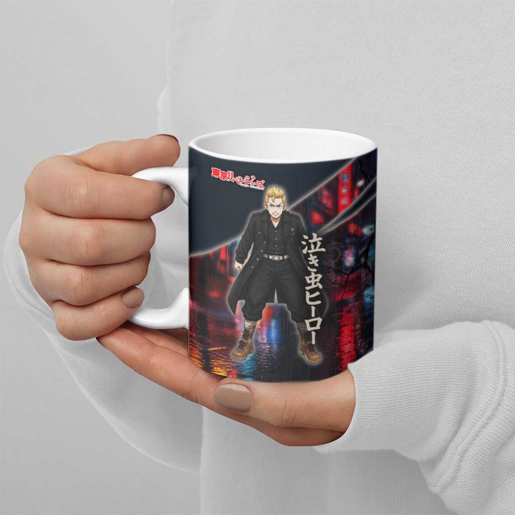 Hanagaki Takemichi Naoto Ceramic Mug Neon Time-Travel Urban Art Style