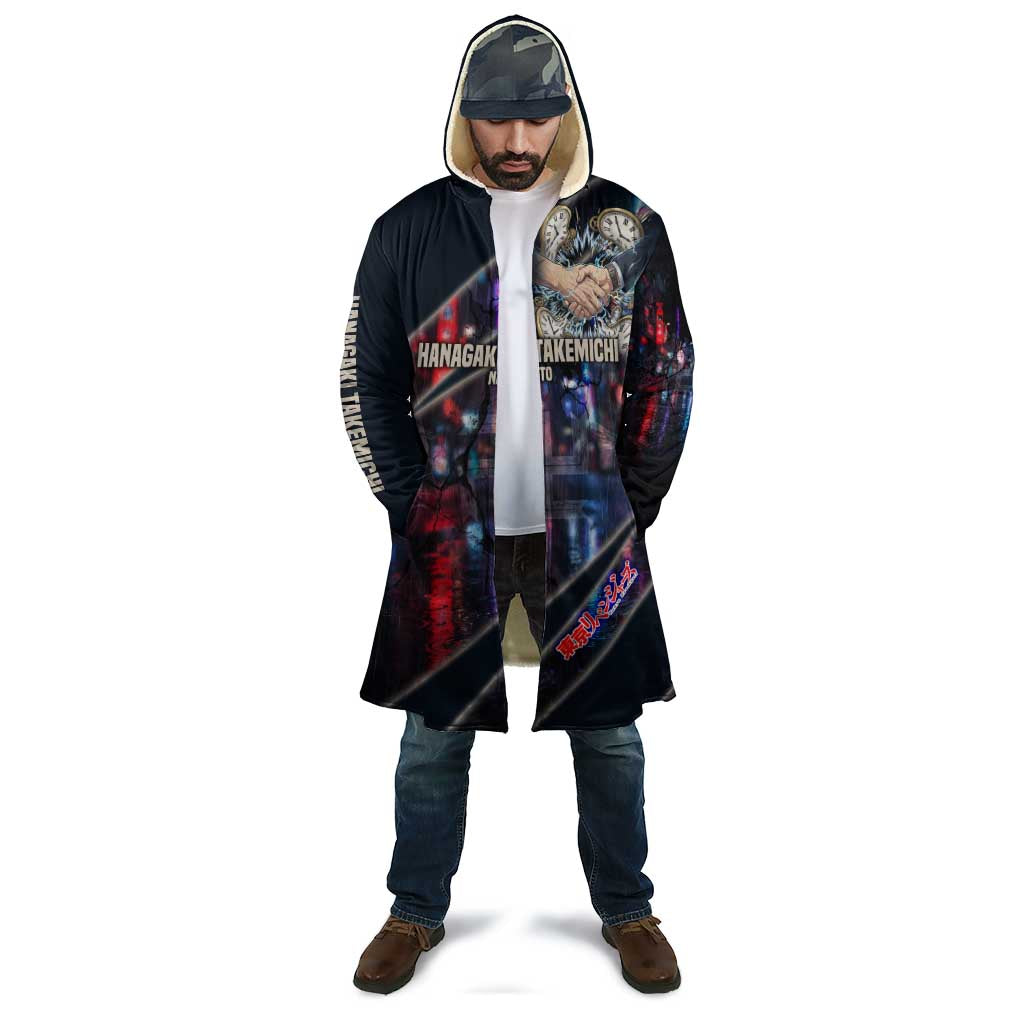 Hanagaki Takemichi Naoto Cloak Neon Time-Travel Urban Art Style