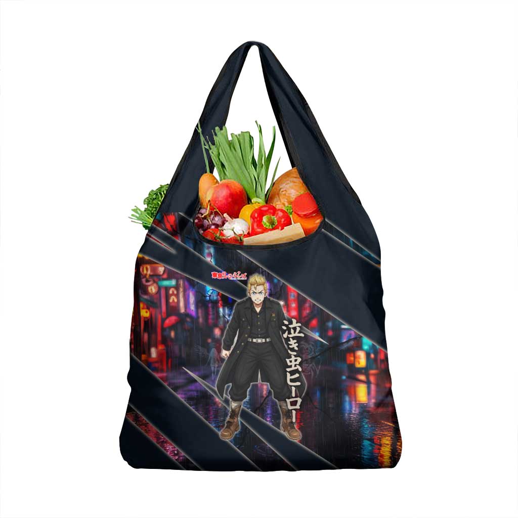 Hanagaki Takemichi Naoto Grocery Bag Neon Time-Travel Urban Art Style