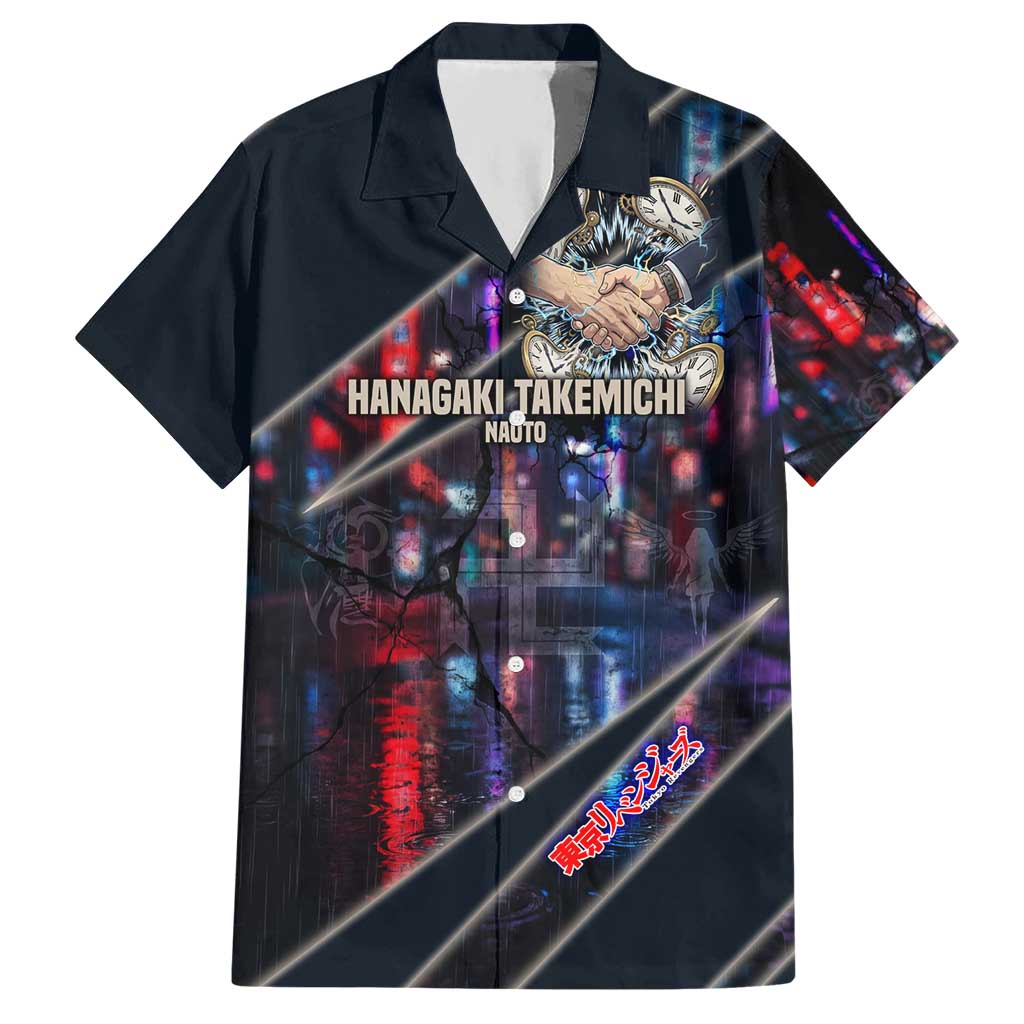 Hanagaki Takemichi Naoto Hawaiian Shirt Neon Time-Travel Urban Art Style