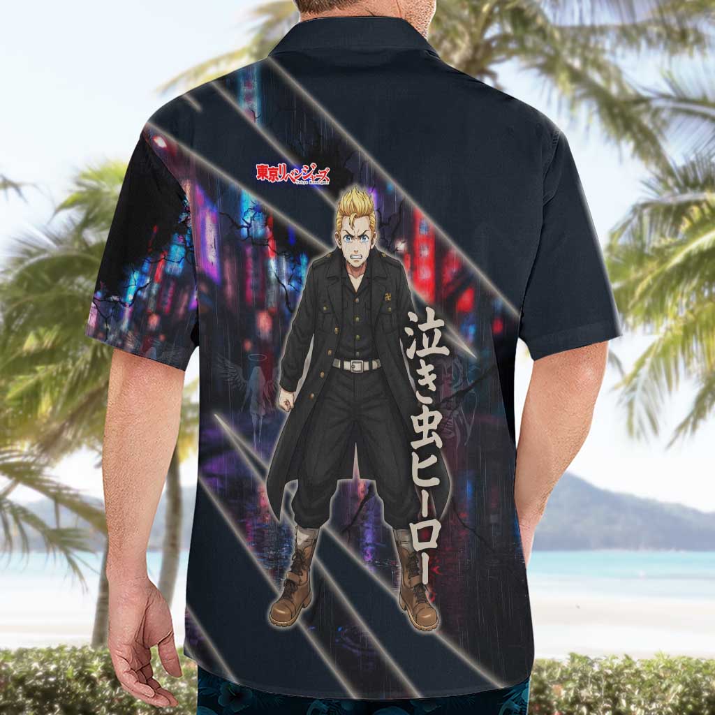 Hanagaki Takemichi Naoto Hawaiian Shirt Neon Time-Travel Urban Art Style