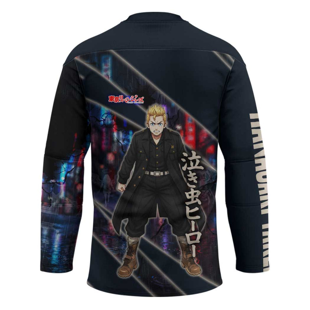Hanagaki Takemichi Naoto Hockey Jersey Neon Time-Travel Urban Art Style