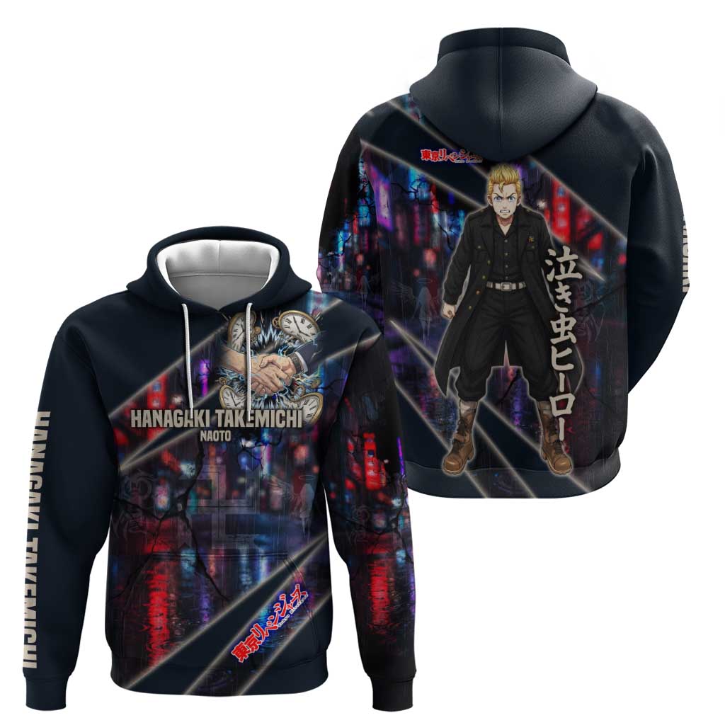 Hanagaki Takemichi Naoto Hoodie Neon Time-Travel Urban Art Style