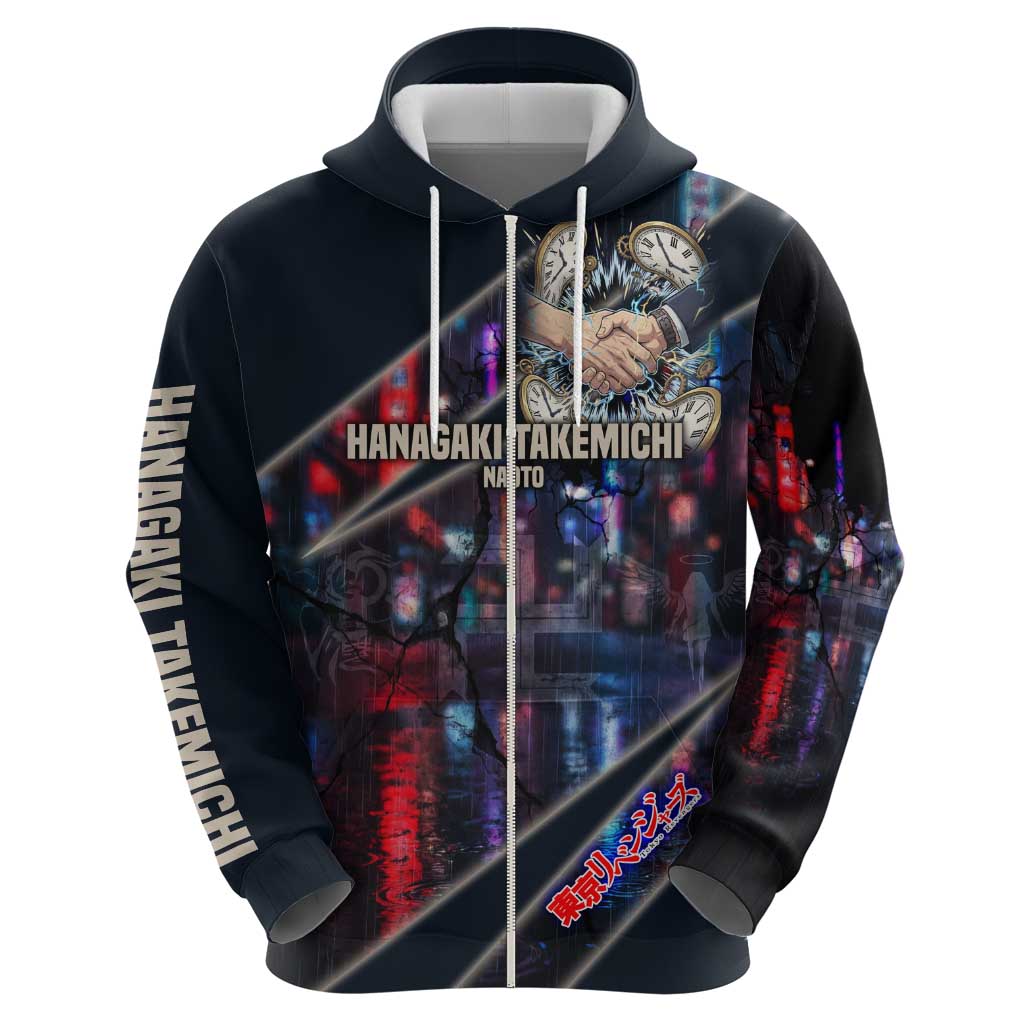 Hanagaki Takemichi Naoto Hoodie Neon Time-Travel Urban Art Style