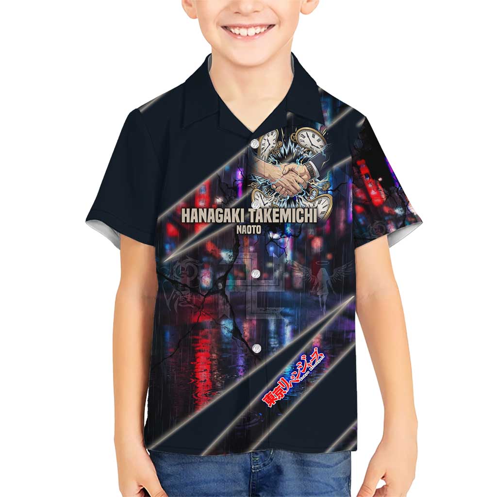 Hanagaki Takemichi Naoto Kid Hawaiian Shirt Neon Time-Travel Urban Art Style