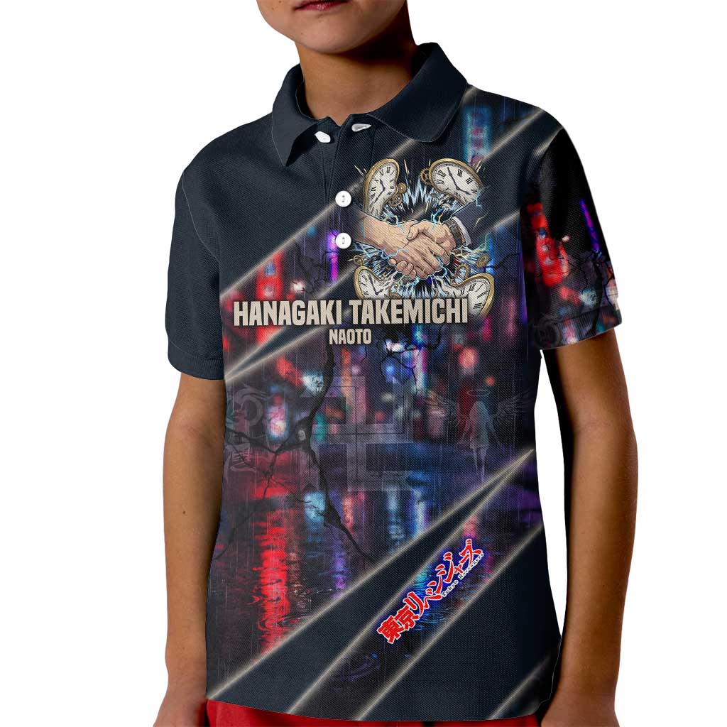 Hanagaki Takemichi Naoto Kid Polo Shirt Neon Time-Travel Urban Art Style
