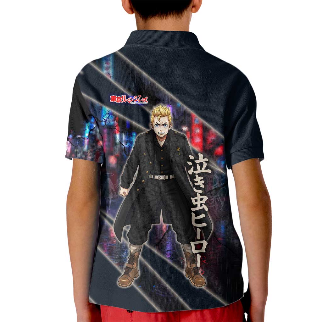 Hanagaki Takemichi Naoto Kid Polo Shirt Neon Time-Travel Urban Art Style
