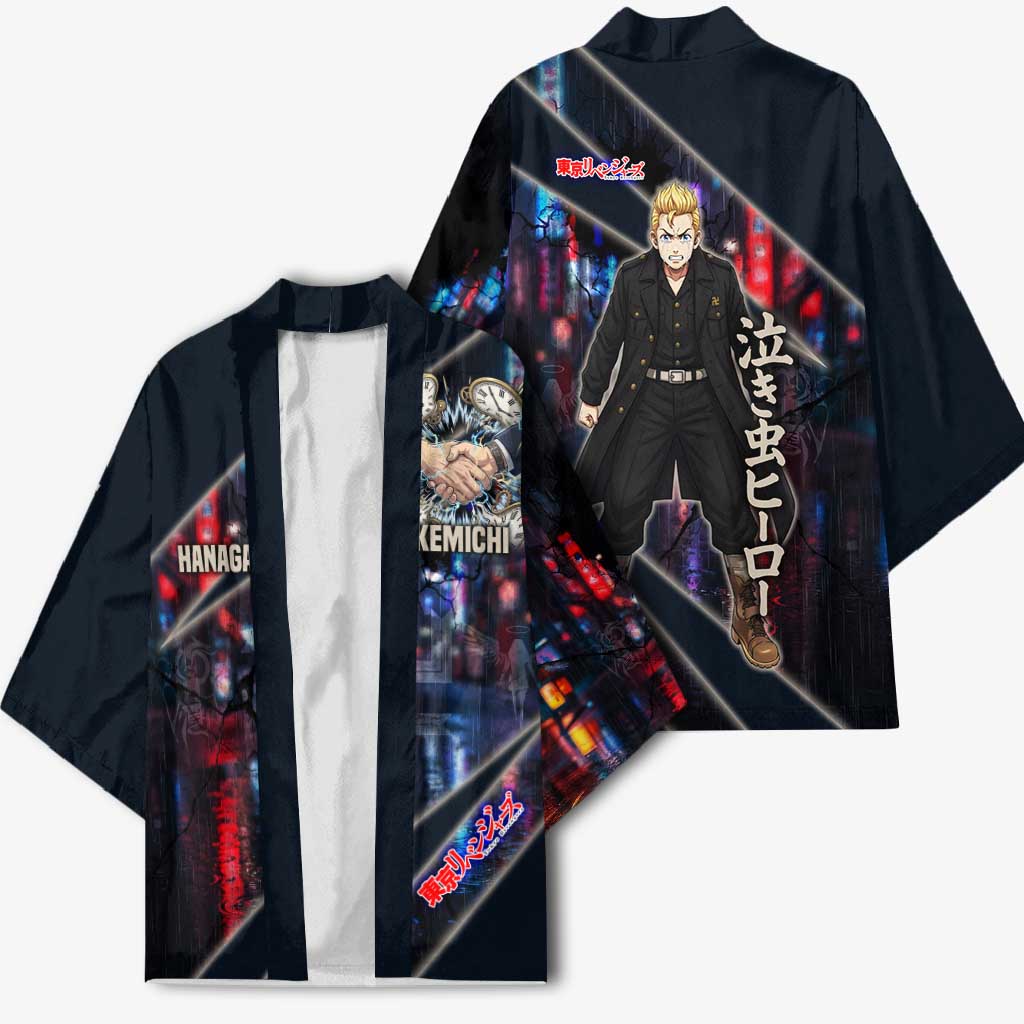 Hanagaki Takemichi Naoto Kimono Neon Time-Travel Urban Art Style
