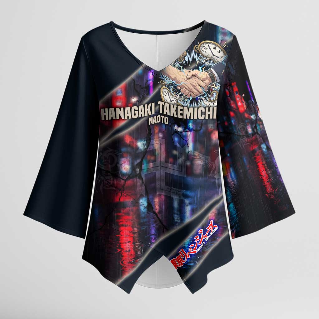 Hanagaki Takemichi Naoto Kimono Sleeve Blouse Neon Time-Travel Urban Art Style