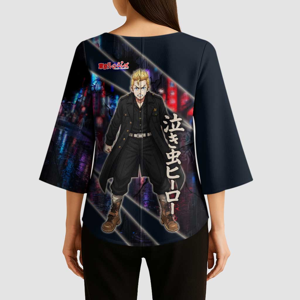 Hanagaki Takemichi Naoto Kimono Sleeve Blouse Neon Time-Travel Urban Art Style