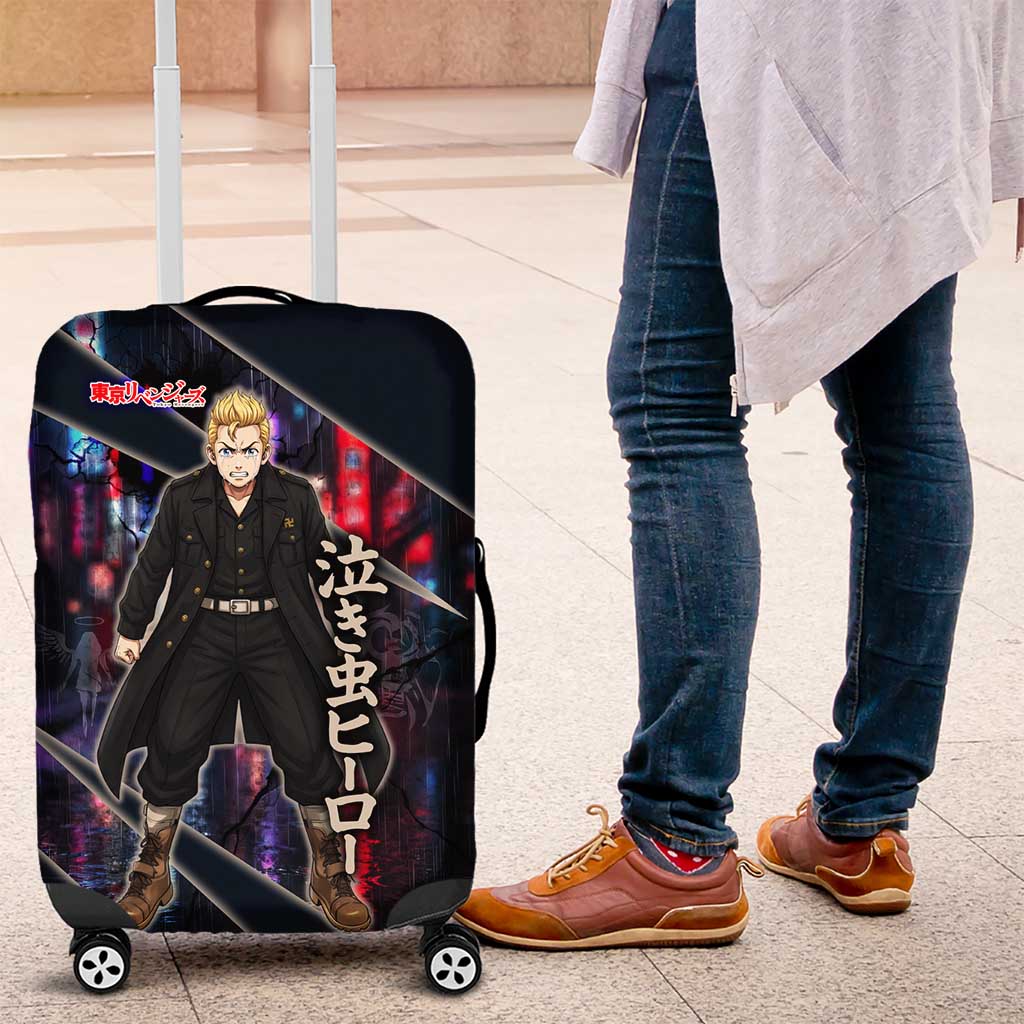 Hanagaki Takemichi Naoto Luggage Cover Neon Time-Travel Urban Art Style