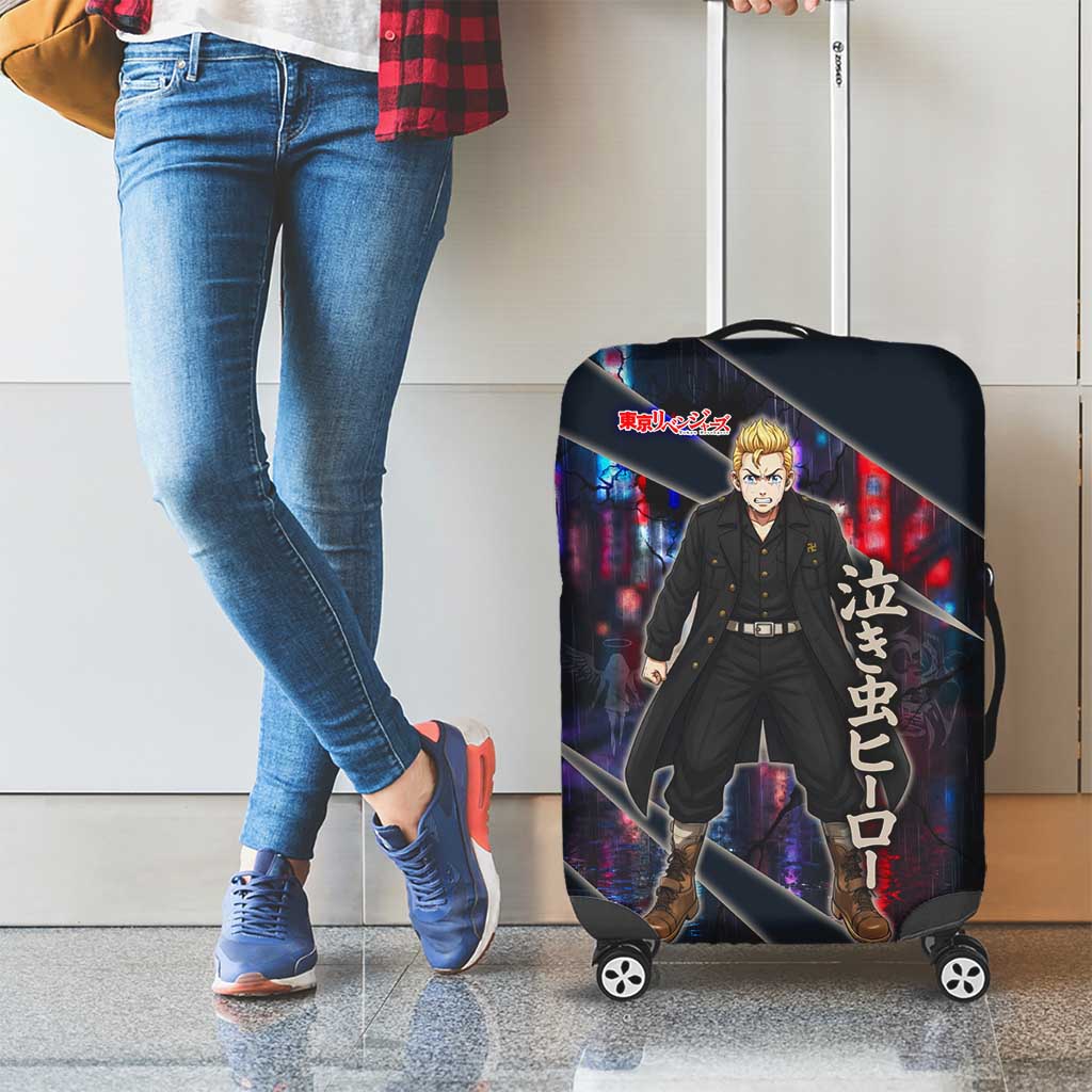 Hanagaki Takemichi Naoto Luggage Cover Neon Time-Travel Urban Art Style