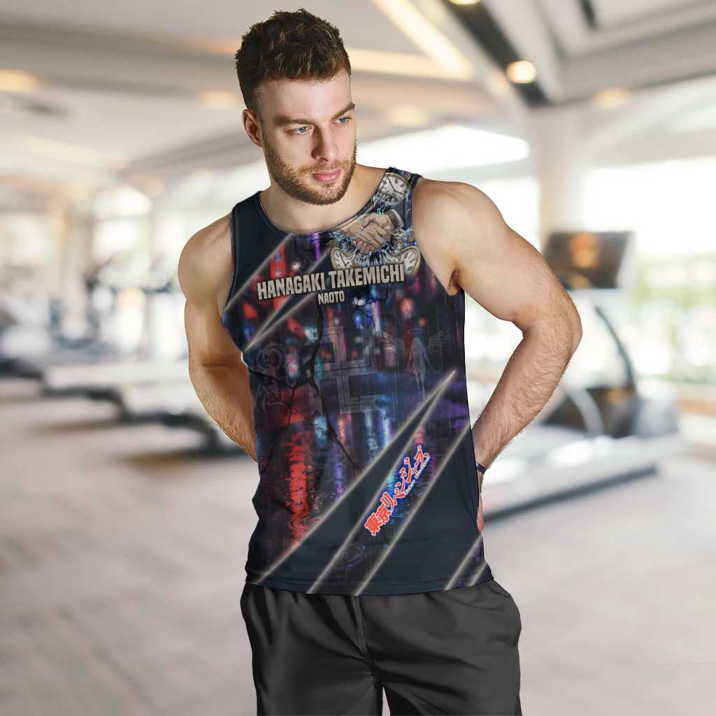 Hanagaki Takemichi Naoto Men Tank Top Neon Time-Travel Urban Art Style