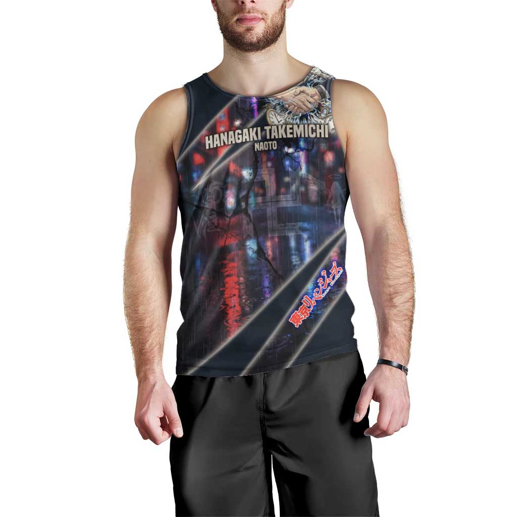 Hanagaki Takemichi Naoto Men Tank Top Neon Time-Travel Urban Art Style