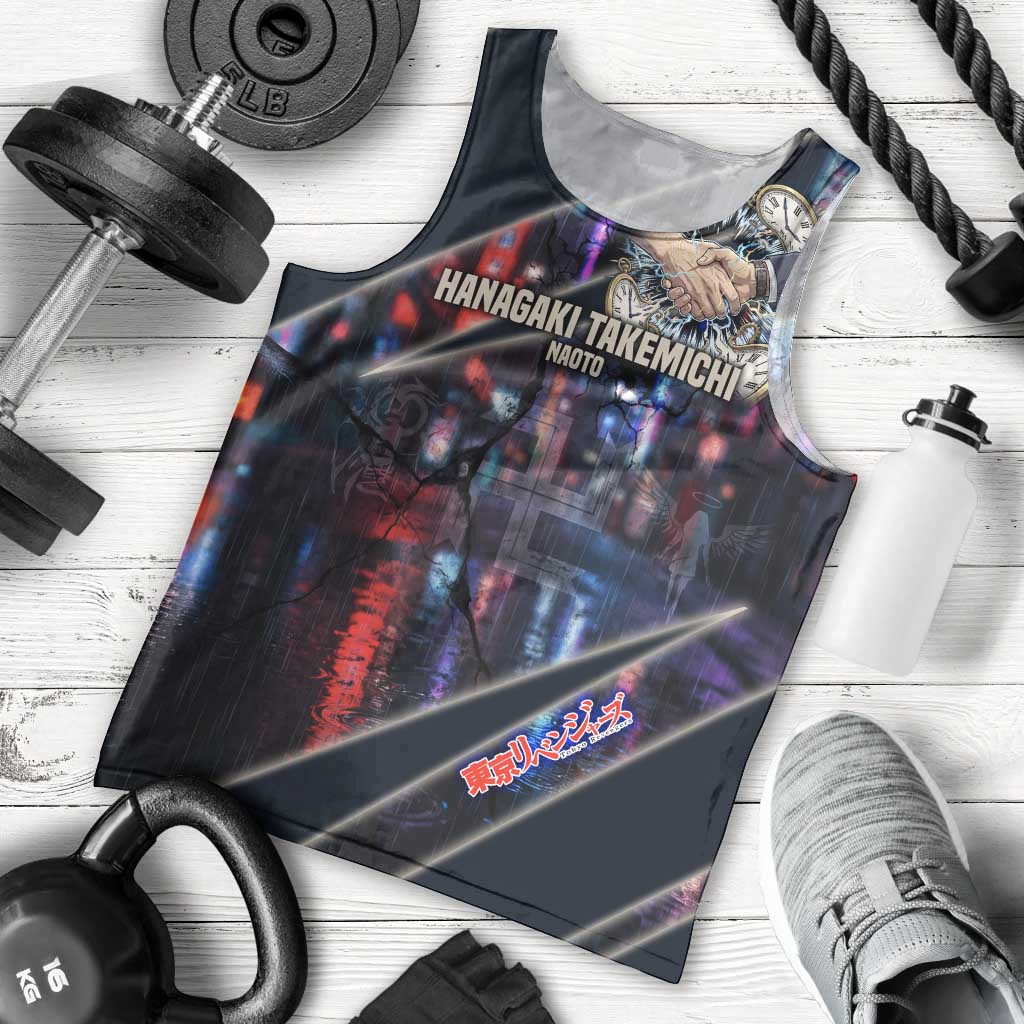 Hanagaki Takemichi Naoto Men Tank Top Neon Time-Travel Urban Art Style