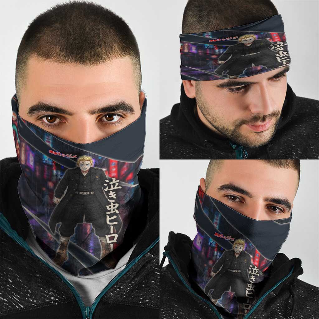 Hanagaki Takemichi Naoto Neck Gaiter Neon Time-Travel Urban Art Style