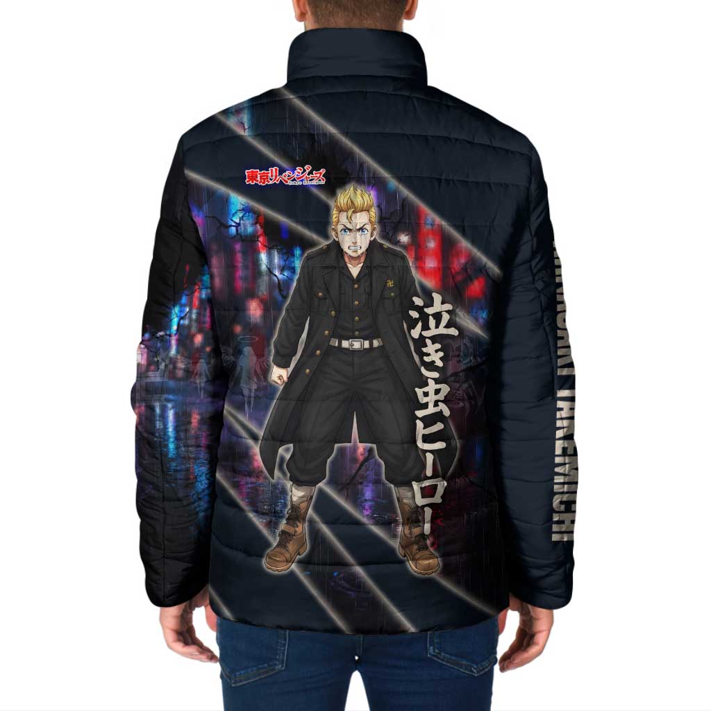 Hanagaki Takemichi Naoto Padded Jacket Neon Time-Travel Urban Art Style