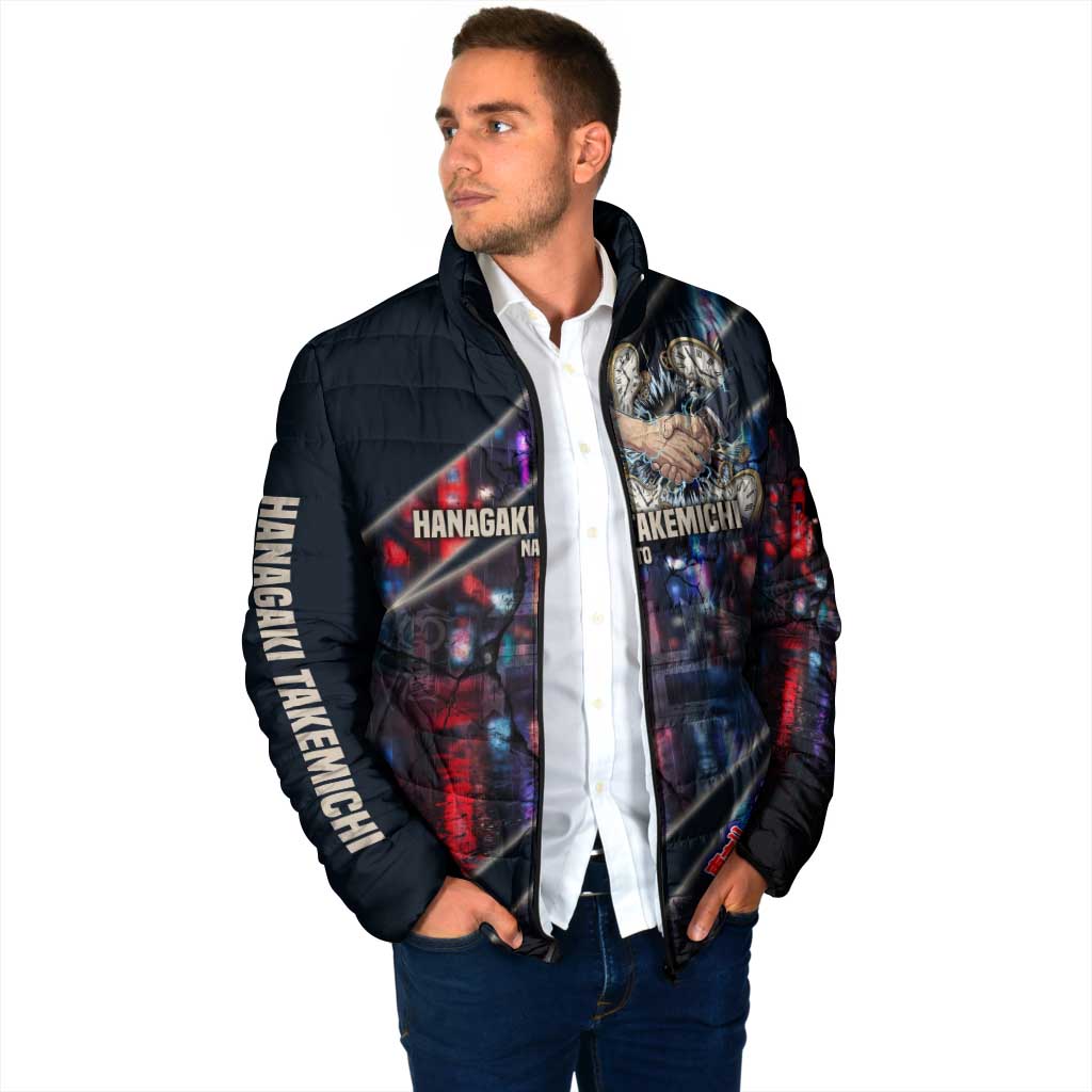 Hanagaki Takemichi Naoto Padded Jacket Neon Time-Travel Urban Art Style