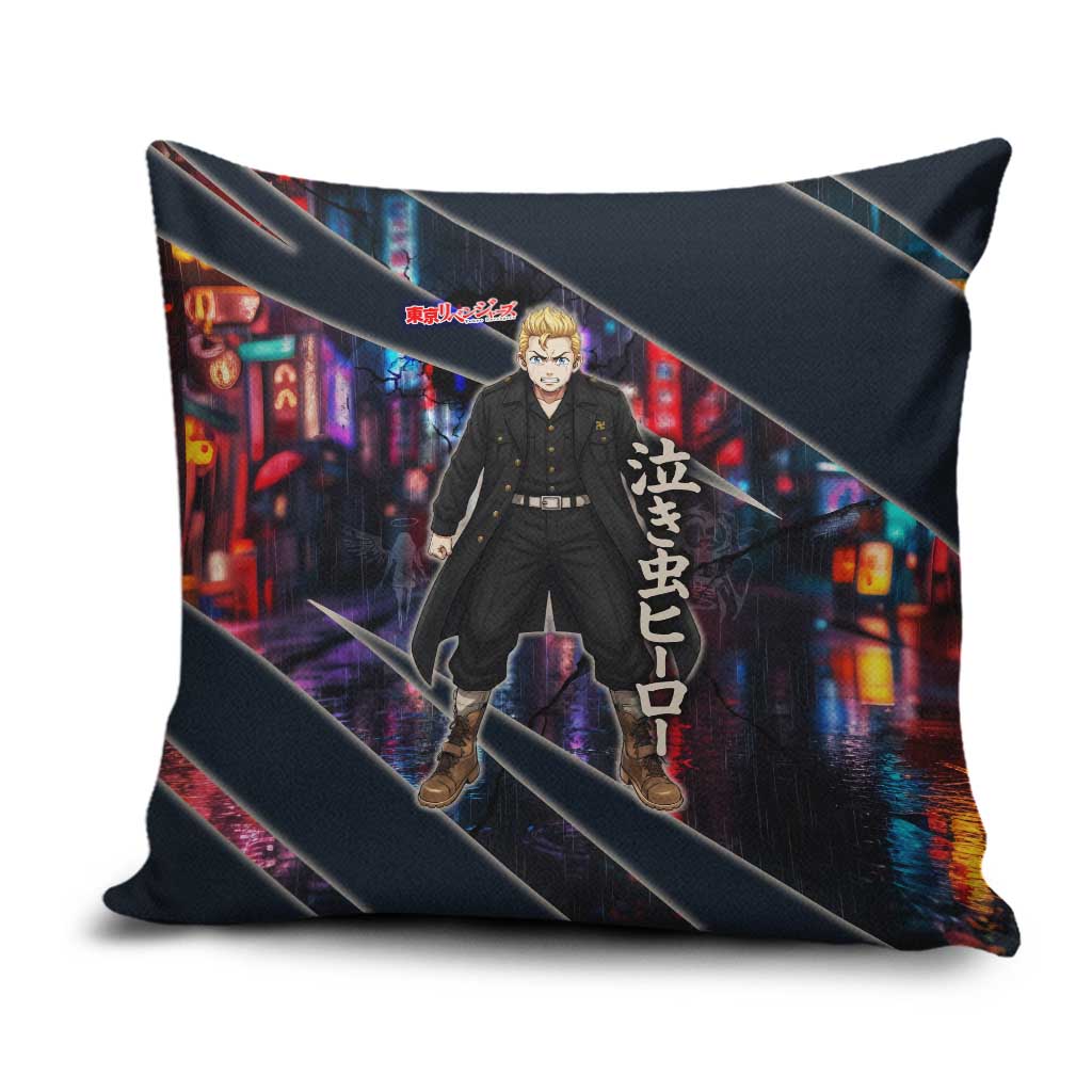 Hanagaki Takemichi Naoto Pillow Cover Neon Time-Travel Urban Art Style