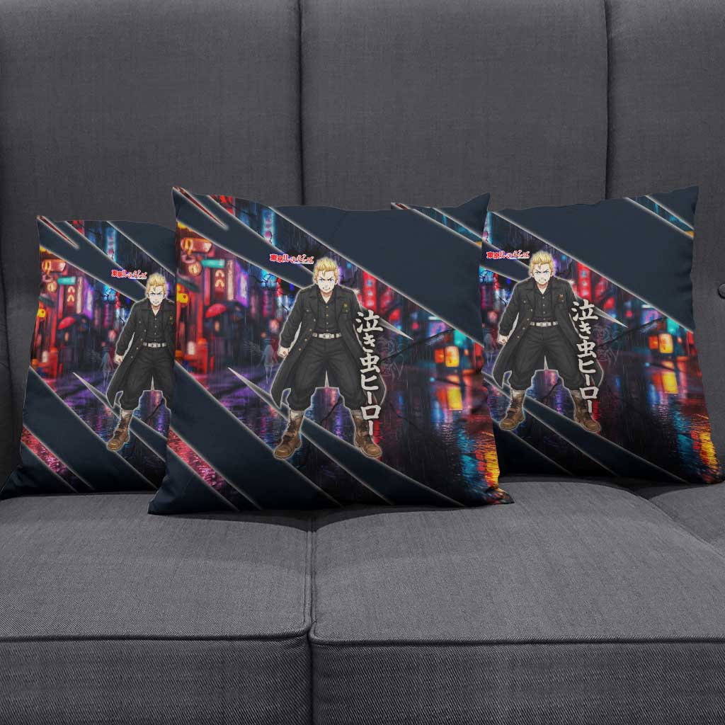 Hanagaki Takemichi Naoto Pillow Cover Neon Time-Travel Urban Art Style