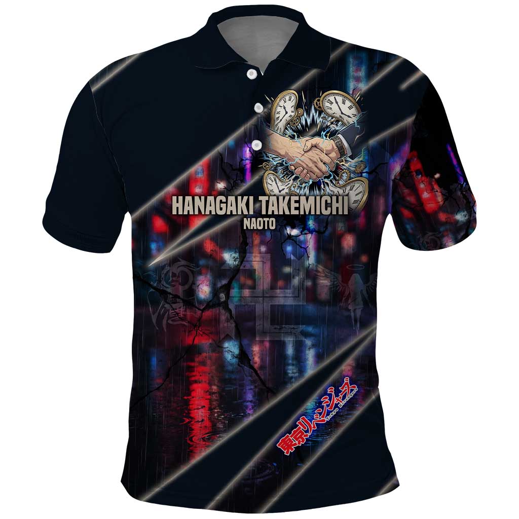 Hanagaki Takemichi Naoto Polo Shirt Neon Time-Travel Urban Art Style