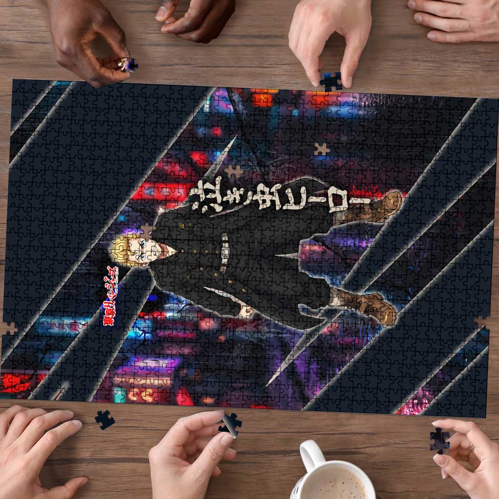 Hanagaki Takemichi Naoto Puzzle Neon Time-Travel Urban Art Style