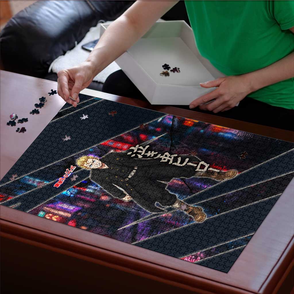 Hanagaki Takemichi Naoto Puzzle Neon Time-Travel Urban Art Style