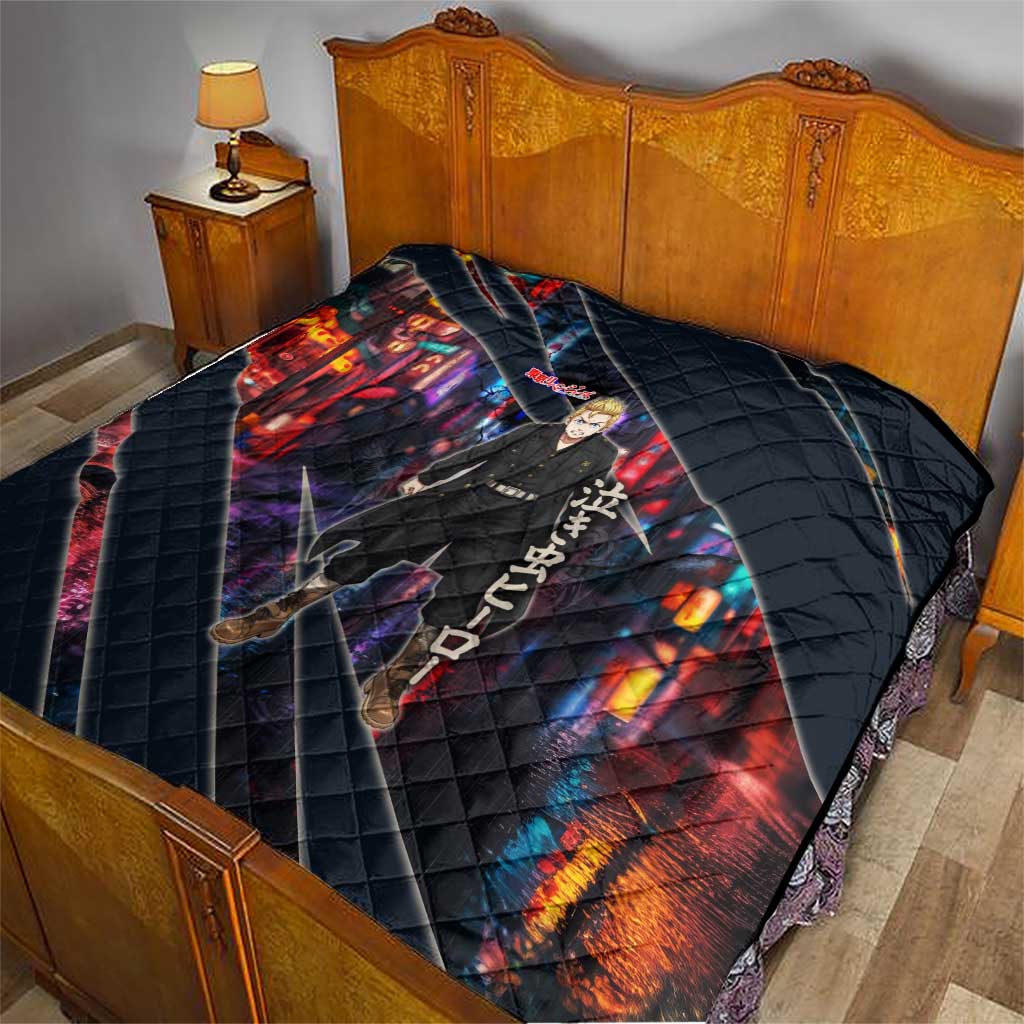 Hanagaki Takemichi Naoto Quilt Neon Time-Travel Urban Art Style