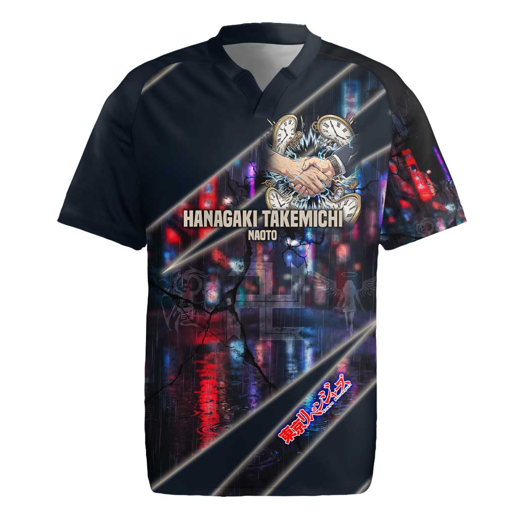 Hanagaki Takemichi Naoto Rugby Jersey Neon Time-Travel Urban Art Style