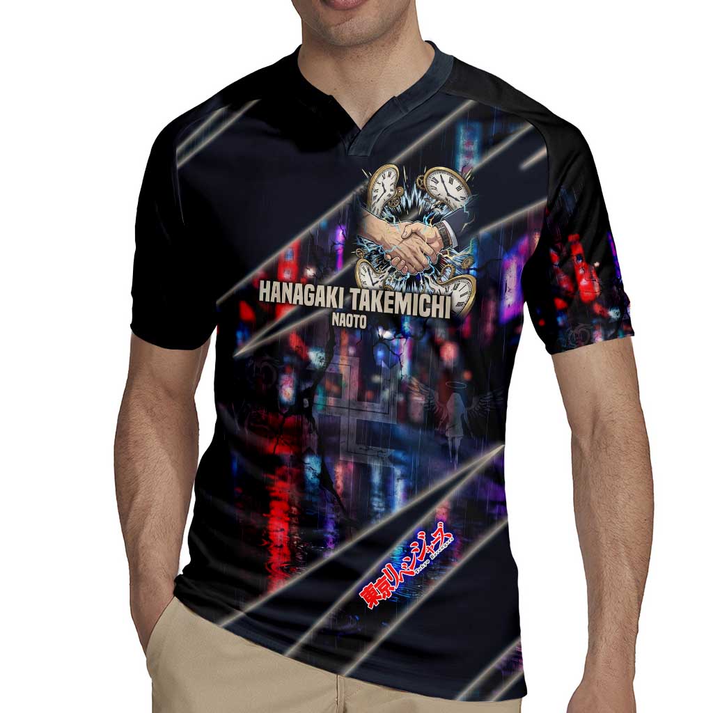 Hanagaki Takemichi Naoto Rugby Jersey Neon Time-Travel Urban Art Style