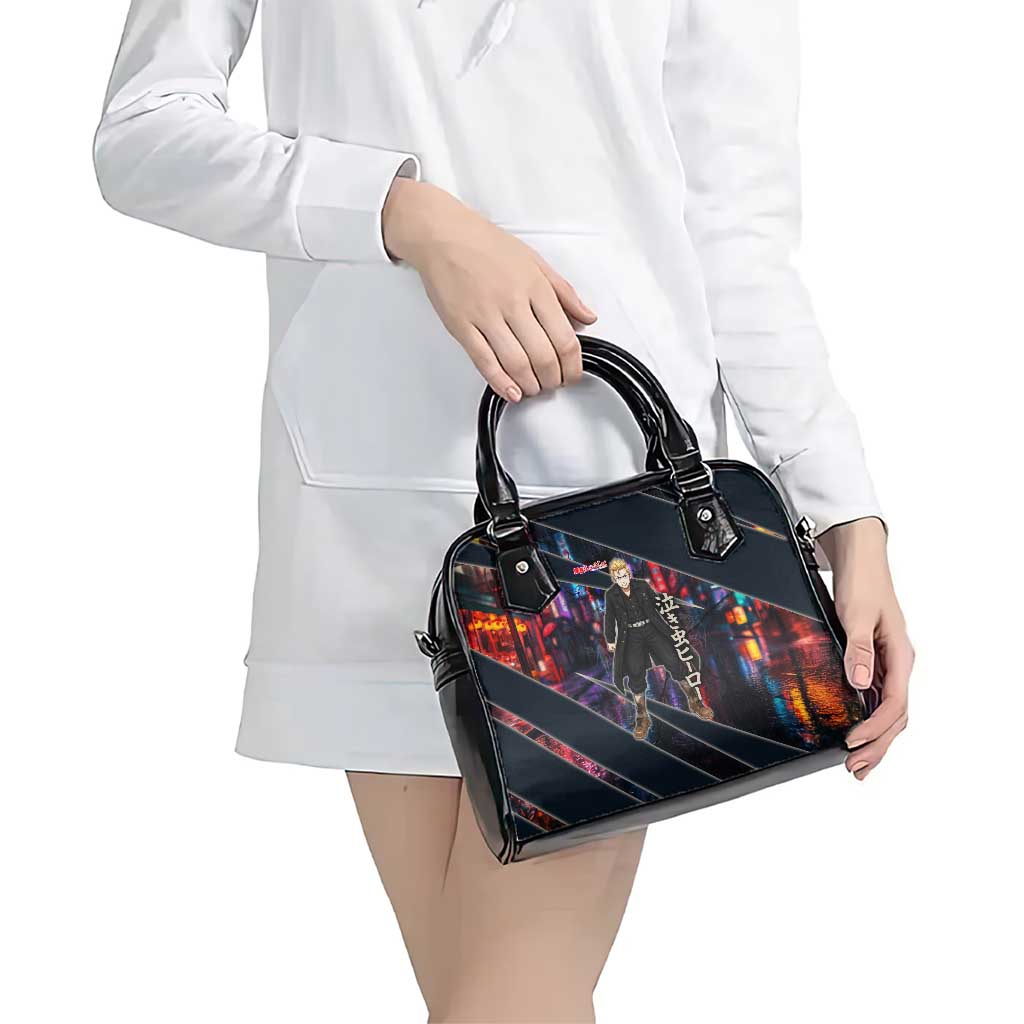 Hanagaki Takemichi Naoto Shoulder Handbag Neon Time-Travel Urban Art Style