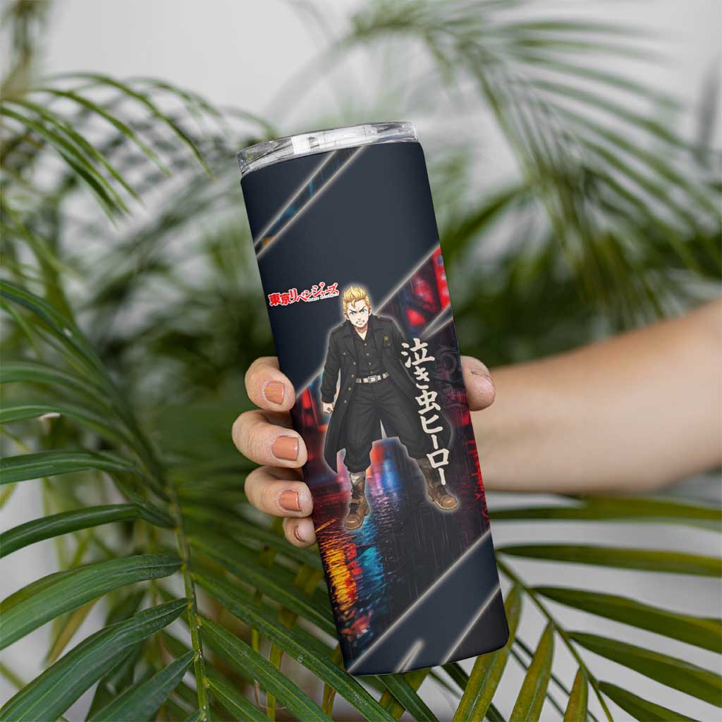Hanagaki Takemichi Naoto Skinny Tumbler Neon Time-Travel Urban Art Style