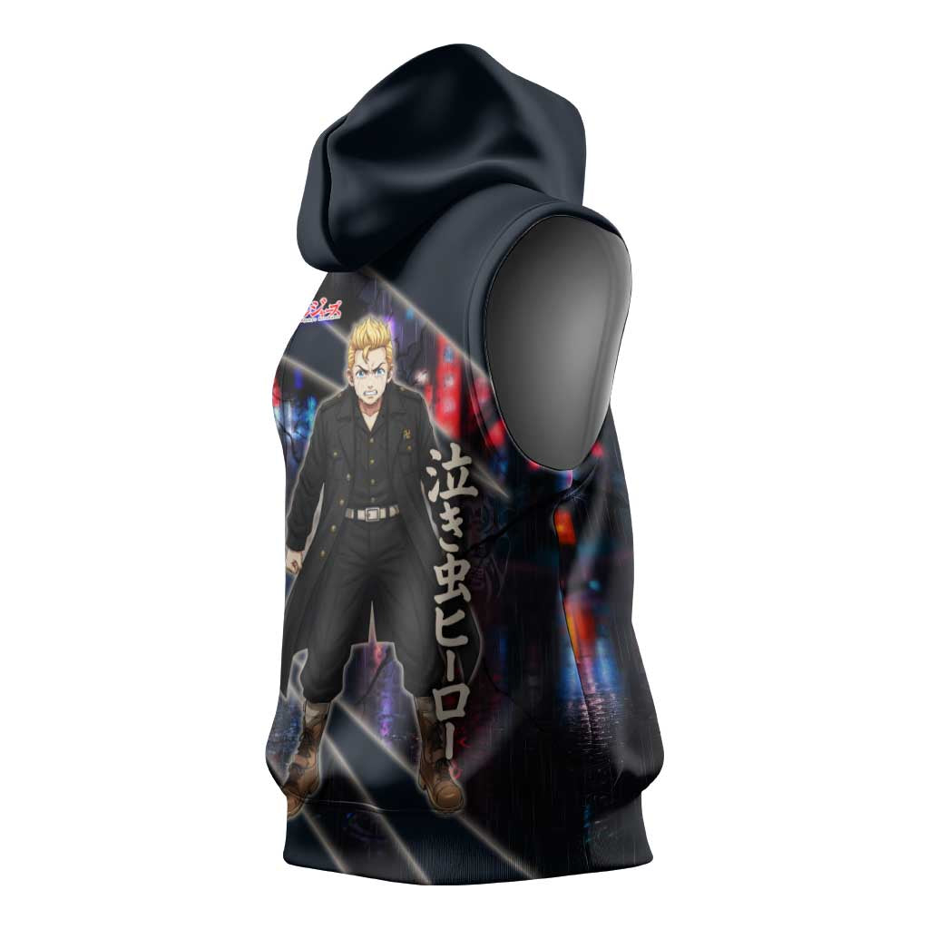 Hanagaki Takemichi Naoto Sleeveless Hoodie Neon Time-Travel Urban Art Style