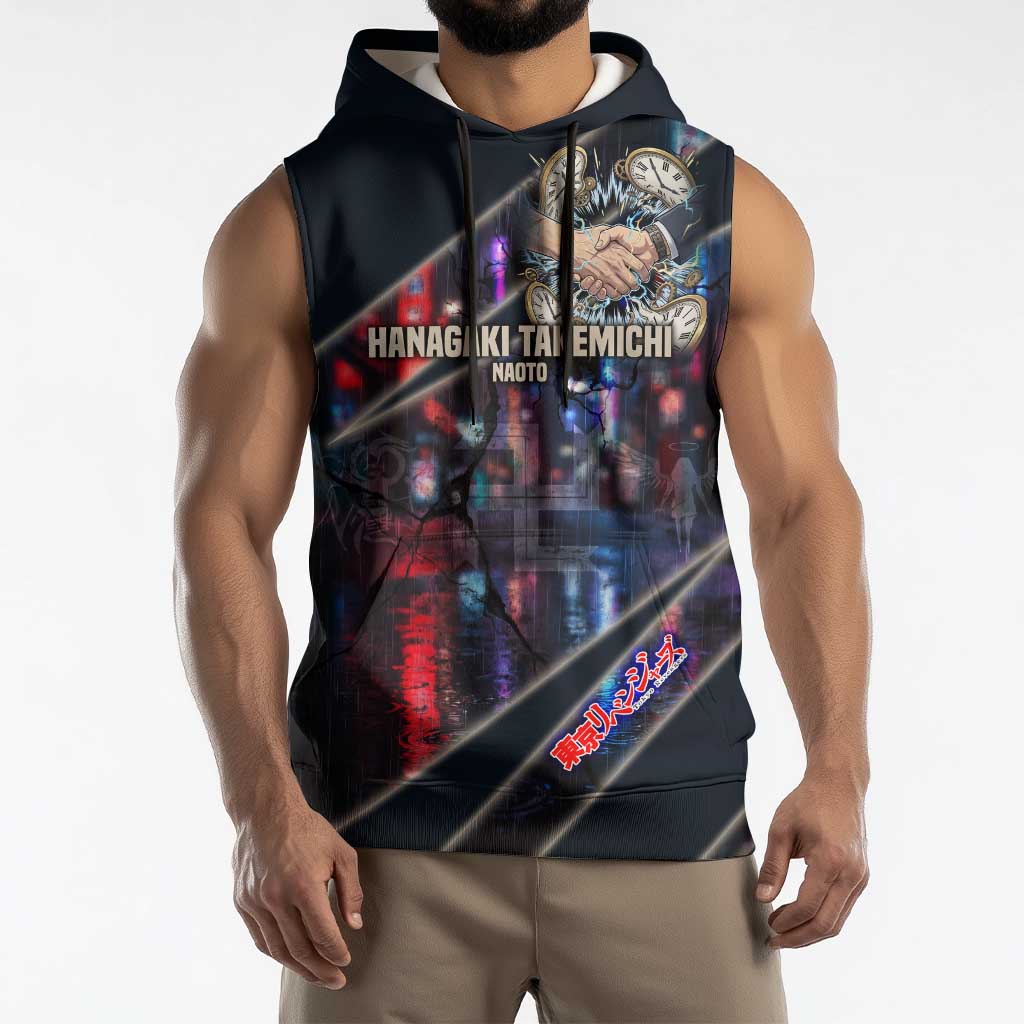 Hanagaki Takemichi Naoto Sleeveless Hoodie Neon Time-Travel Urban Art Style