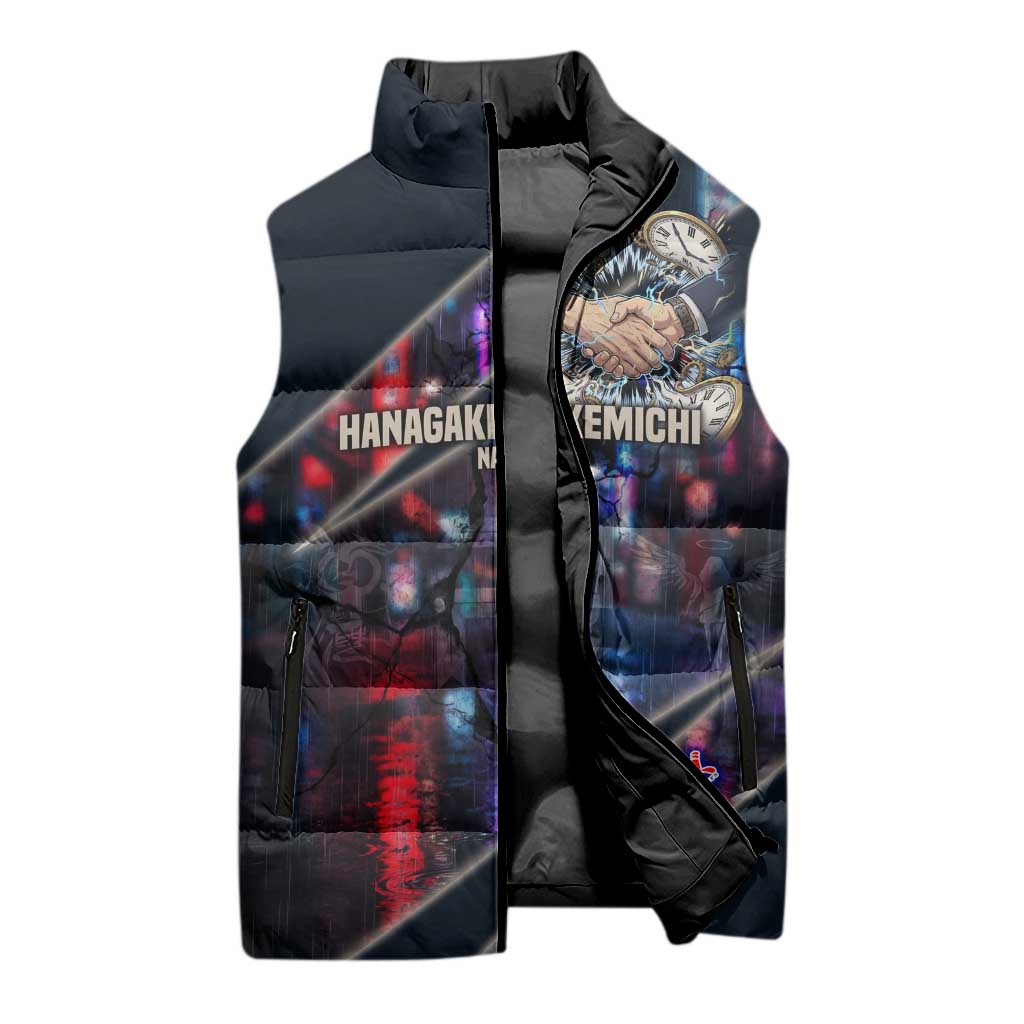 Hanagaki Takemichi Naoto Sleeveless Puffer Jacket Neon Time-Travel Urban Art Style