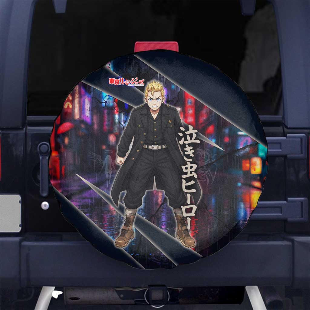 Hanagaki Takemichi Naoto Spare Tire Cover Neon Time-Travel Urban Art Style