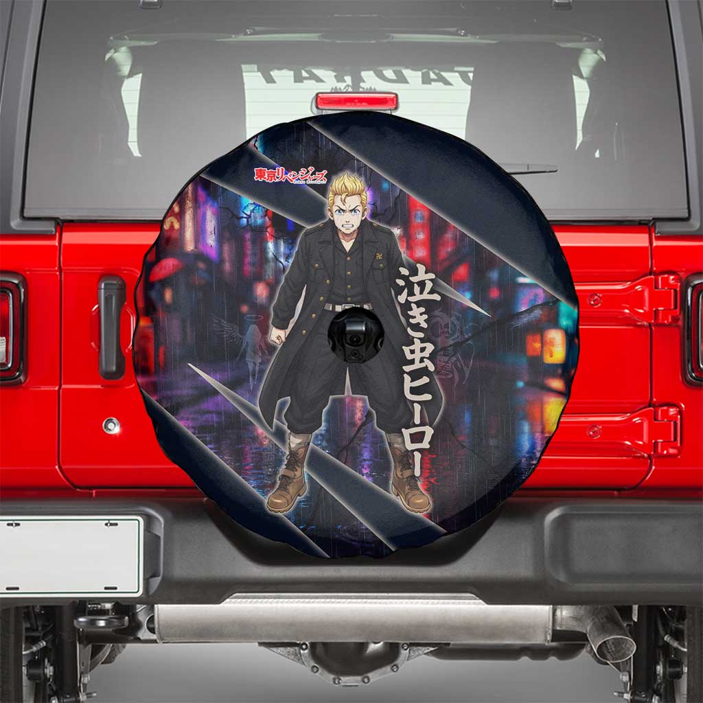 Hanagaki Takemichi Naoto Spare Tire Cover Neon Time-Travel Urban Art Style