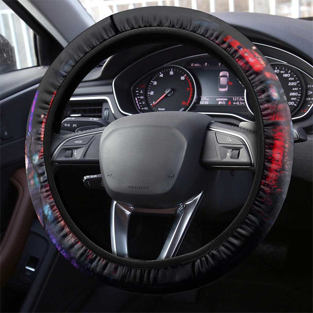 Hanagaki Takemichi Naoto Steering Wheel Cover Neon Time-Travel Urban Art Style