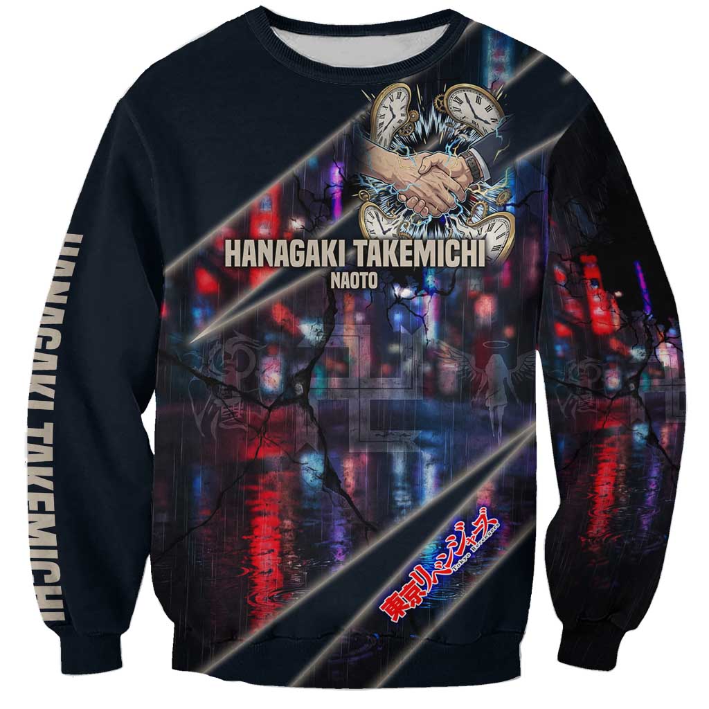 Hanagaki Takemichi Naoto Sweatshirt Neon Time-Travel Urban Art Style
