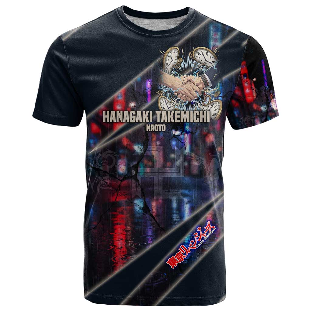 Hanagaki Takemichi Naoto T Shirt Neon Time-Travel Urban Art Style