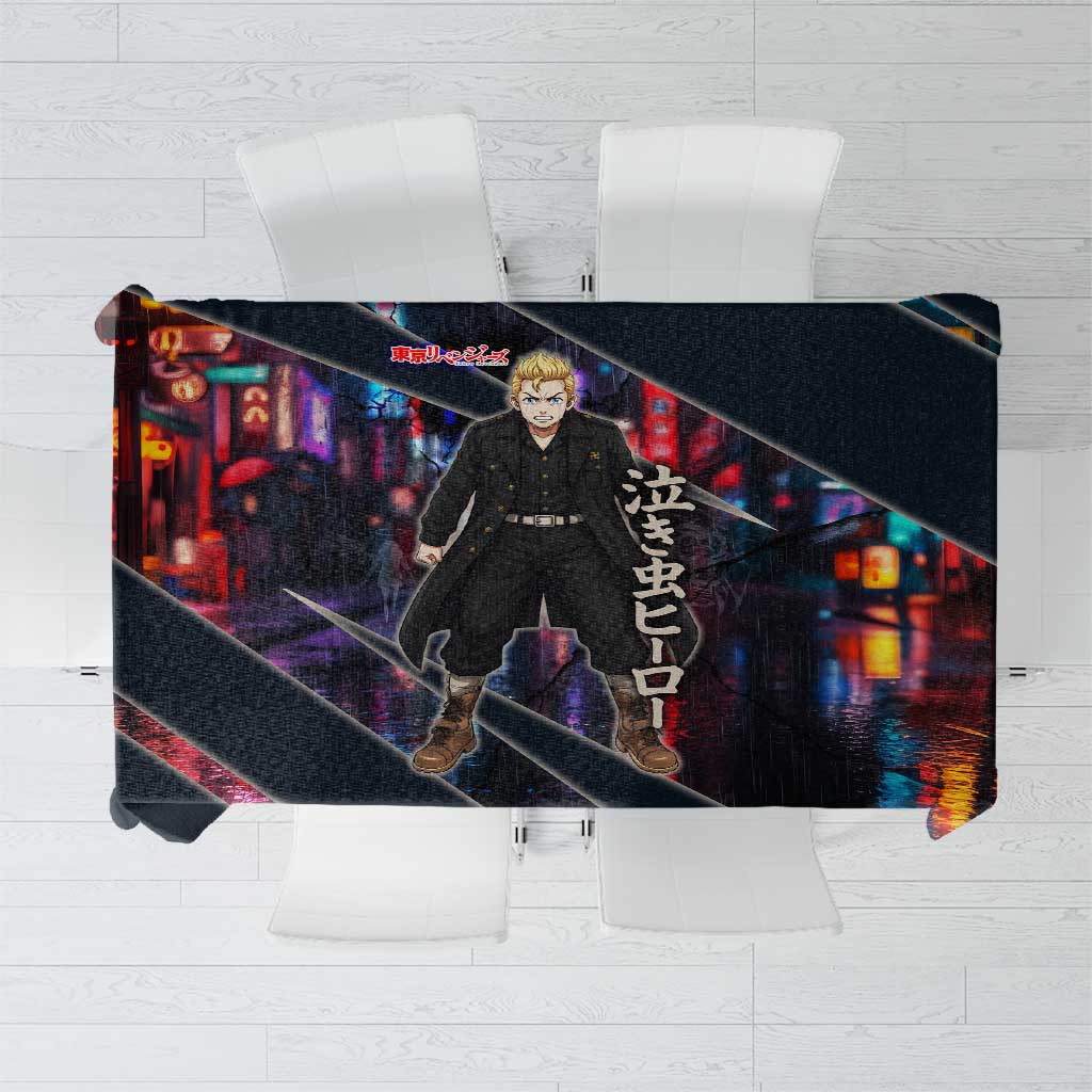Hanagaki Takemichi Naoto Tablecloth Neon Time-Travel Urban Art Style