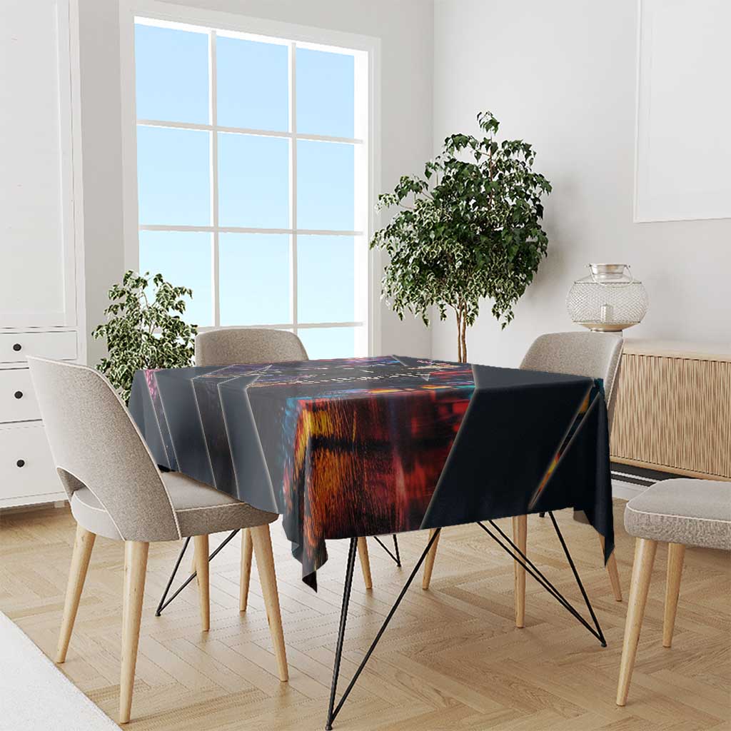 Hanagaki Takemichi Naoto Tablecloth Neon Time-Travel Urban Art Style