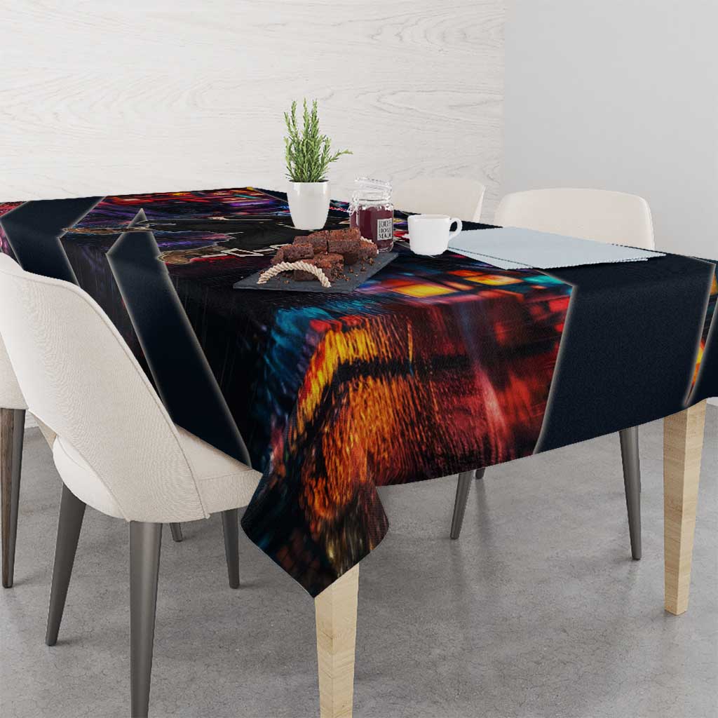 Hanagaki Takemichi Naoto Tablecloth Neon Time-Travel Urban Art Style