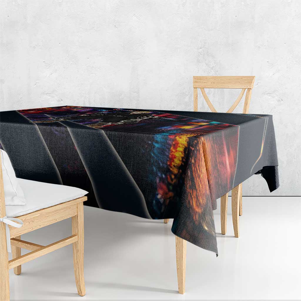 Hanagaki Takemichi Naoto Tablecloth Neon Time-Travel Urban Art Style
